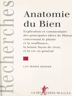 cover image of Anatomie du bien